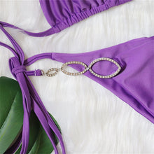 Load image into Gallery viewer, Halter Bling Diamond Bikini