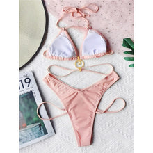 Load image into Gallery viewer, Halter Wrap Around Bikini
