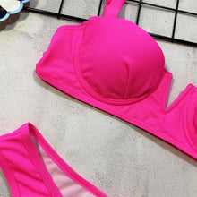 Load image into Gallery viewer, Underwired Neon Push Up Bikini
