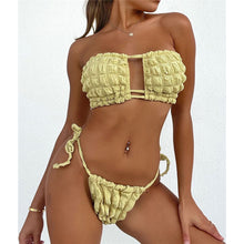 Load image into Gallery viewer, Pleated Bandeau Bikini
