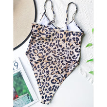 Load image into Gallery viewer, Leopard Tummy Cut Out Monokini
