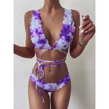 Load image into Gallery viewer, Tie Dye Scalloped Bikini
