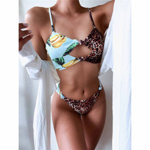 Load image into Gallery viewer, Sexy Splicing Leopard Bikini
