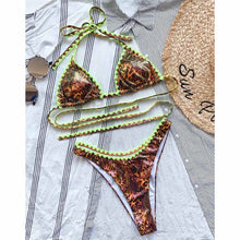 Load image into Gallery viewer, Dots Printed Halter Bikini
