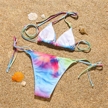 Load image into Gallery viewer, Halter Tie Dye Bikini With Sarong
