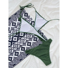 Load image into Gallery viewer, Asymmetric Ruffled Halter Monokini
