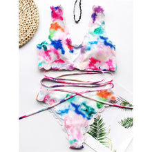 Load image into Gallery viewer, Tie Dye Scalloped Bikini
