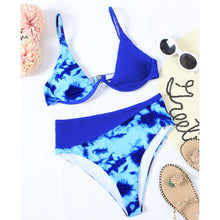 Load image into Gallery viewer, Tie Dye Splicing Bikini
