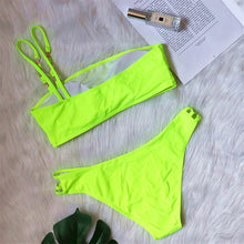 Load image into Gallery viewer, Neon One Shoulder Bikini
