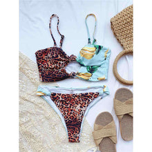 Load image into Gallery viewer, Sexy Splicing Leopard Bikini
