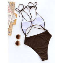 Load image into Gallery viewer, Tummy Cut Out Backless Monokini
