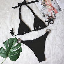 Load image into Gallery viewer, 3 Colors Jewelled Diamond Bikini
