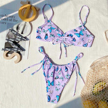 Load image into Gallery viewer, Butterfly Printed Knotted Bikini
