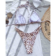 Load image into Gallery viewer, Dots Printed Halter Bikini
