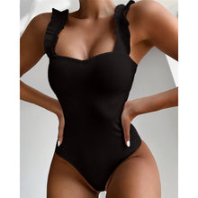 Load image into Gallery viewer, Frill Trim Ruffled One Piece Swimsuit
