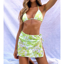 Load image into Gallery viewer, Tie Dye Halter Bikini with Short Skirt
