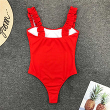 Load image into Gallery viewer, Frill Trim Ruffled One Piece Swimsuit
