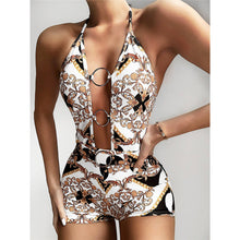 Load image into Gallery viewer, Plunge Nec Ring Linked Monokini
