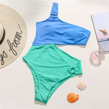 Load image into Gallery viewer, Splicing Asymmetric Cut Out Monokini
