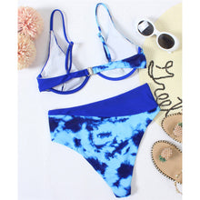 Load image into Gallery viewer, Tie Dye Splicing Bikini
