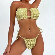 Load image into Gallery viewer, Pleated Bandeau Bikini
